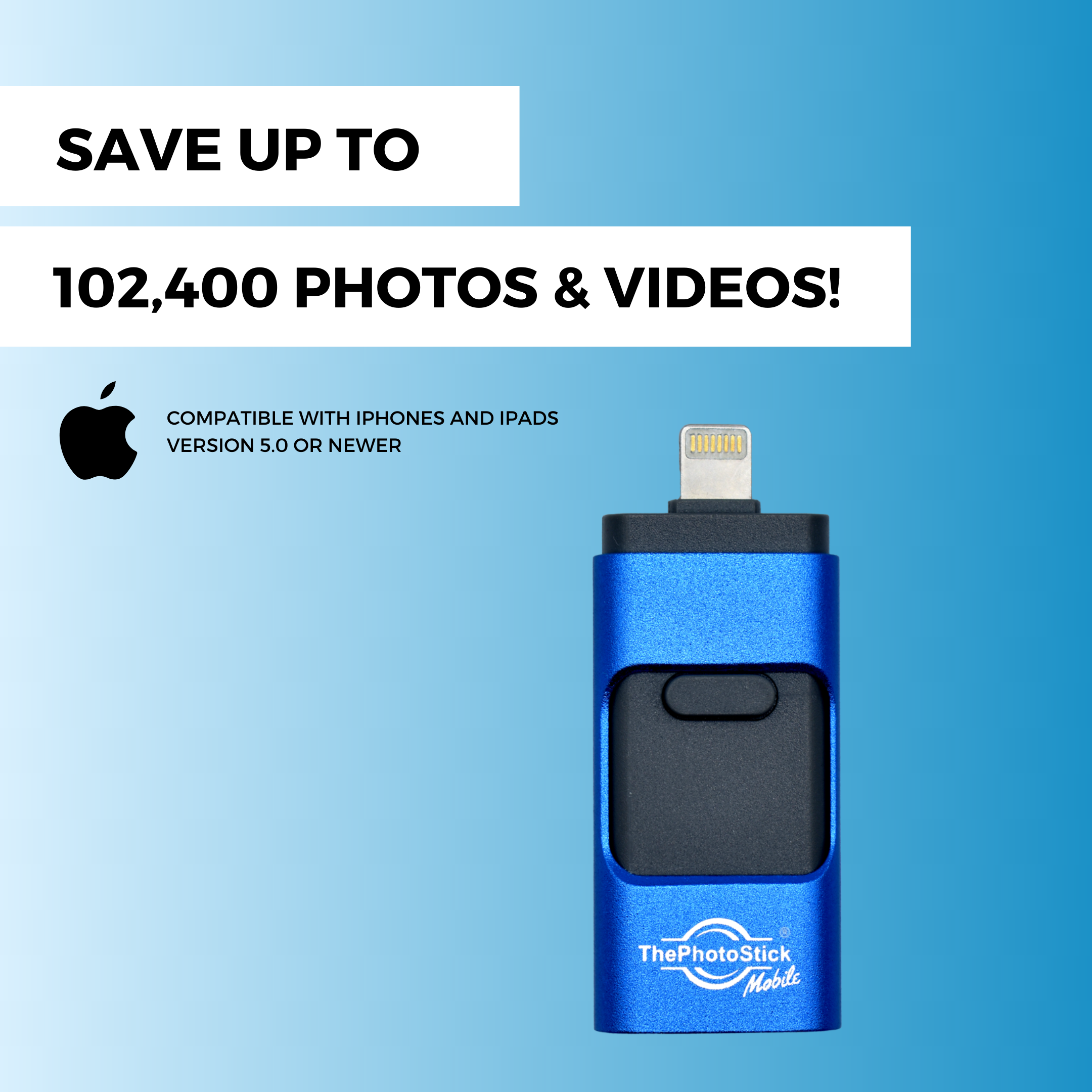 ThePhotoStick® Mobile 2.0 for iPhone and iPad (256GB)