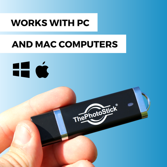 ThePhotoStick® 128 GB for PC and Mac